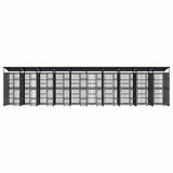 Outdoor Dog Kennel with Roof Steel 18.43 m 3097955