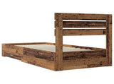 Bed Frame with Drawer with Headboard Manual Engineered Wood 3411689