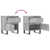 Bedside Cabinets 2 pcs Concrete Grey 40x35x50cm Engineered Wood 830693