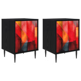Bedside Cabinet HEESCH 2 pcs Black Oak 36 x 33 x 51 cm 8007248