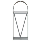 ZNTS Log Holder Brown 40x45x100 cm Galvanised Steel 364567