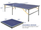Professional Table Tennis Table, Foldable Movable Ping Pong Table Indoor Outdoor Regulation Size, W5817P501576