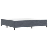 Box Spring Bed with Mattress Dark Grey 200 x 210 cm Fabric 3398762
