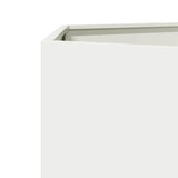 Garden Planter 2 pcs White Hexagon 46x40x45 cm Steel 851111