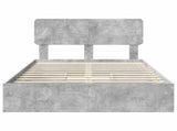 Storage Bed Concrete Grey 135 x 190 cm Engineered Wood 3412286