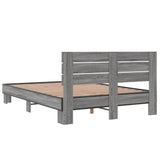 Bed Frame without Mattress Grey Sonoma 140x190 cm 3280170