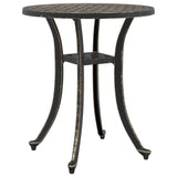 ZNTS Garden Table Bronze Ø48x53 cm Cast Aluminium 4002823