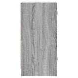 Side Cabinet with Glass Doors Grey Sonoma 35x37x75.5 cm 836404