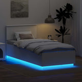Bed Frame with Headboard White 70 x 190 cm Engineered Wood 3408124