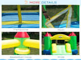 Nylon Inflatable Bouncy Castle Multi-Colour T3398P348056