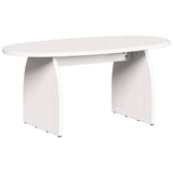 Coffee Table White 80 x 40 x 35 cm Solid Pine Wood 873533