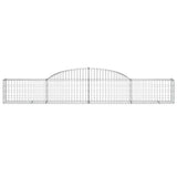 Arched Gabion Baskets 2 pcs 300x30x40/60 cm Galvanised Iron 3146467