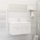 Bathroom Furniture Set White Engineered Wood 3071333