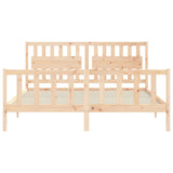 Bed Frame without Mattress Super King Size Solid Wood Pine 3192441
