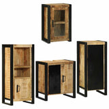 Bathroom Furniture Set 4 pcs Brown Soild Mango Wood 3305688