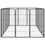 16-Panel Dog Playpen Black 50x100 cm Powder-coated Steel 3115960