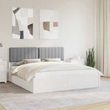 Bed Frame with Upholstered Headboard Light Grey 180 x 200 cm 3398218