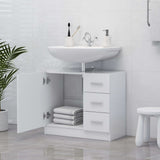 Sink Cabinet White 63x30x54 cm Engineered Wood 804184