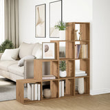 Room Divider Bookcase 4-Tier Artisan Oak 131.5x29x131.5 cm Engineered Wood 857975
