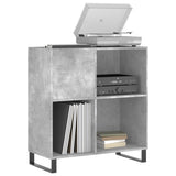 Record Cabinet Concrete Grey 84.5x38x89 cm Engineered Wood 831784