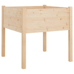 ZNTS Garden Planter 70x70x70 cm Solid Pinewood 810809