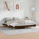 Bed Frame without Mattress Brown Oak 120x200 cm Engineered Wood 832052