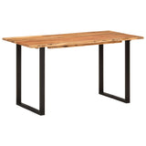 ZNTS Dining Table 140x70x76 cm Solid Acacia Wood 286474