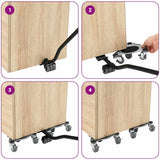Furniture Rollers 4 pcs with Lifter 19x17.5x6 cm Steel 1000 kg 42002558