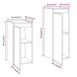 TV Cabinets 2 pcs White Solid Wood Pine 3100155