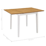 ZNTS Extendable Dining Table White x80x74 cm MDF 247625