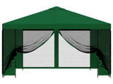 Garden Gazebo with Sidewalls 3 x 3 m Green Polyester and Steel 900365