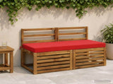 2-Piece Bench Cushions SOEST 100% Polyester Red 120 x 50 x 8 cm 950233
