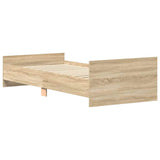 Bed Frame without Mattress Sonoma Oak 90x190 cm Single Engineered Wood 835941
