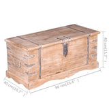Storage Chest Brown Solid Acacia wood Medium Storage Chest 244053