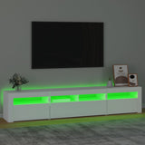 TV Cabinet with LED Lights White 210x35x40 cm 3152730