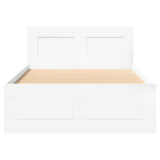 Bed Frame with Headboard without Mattress White 75x190 cm Small Single 3295618