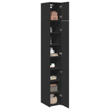 Slim Storage Cabinet Black 30x42.5x225 cm Engineered Wood 3281260