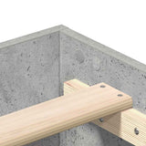 Bed Frame Concrete Grey Engineered Wood, Solid Eucalyptus Wood 3328720