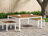 Coffee Table Natural and White 100 x 100.5 x 45 cm 901290