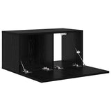 TV Cabinet Set 2 pcs Black 60 x 30 x 30 cm Engineered Wood 875171