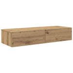 ZNTS Wall Shelf with Drawers Artisian Oak 100x36x19 cm Engineered Wood 859994