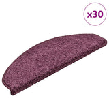 Stair Mats 30 pcs 65x21x4 cm Dark Purple Half Round Large 3365824