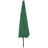 Garden Parasol with LED Lights 400 cm Green 312531