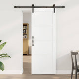 Sliding Door White 73.5 x 198.5 cm Solid Pine Wood 3333271