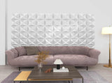 Wall Panels 48 pcs Origami White 50 x 50 cm XPS Foam 42046023