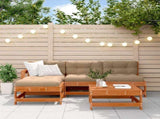 Garden Lounge Set 5 pcs Wax Brown Solid Pine Wood 3418132