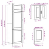 8 Piece Kitchen Cabinet Set Kalmar Artisan Oak Engineered Wood 3314820