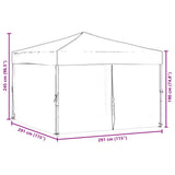 Folding Party Tent with Sidewalls Cream 3x3 m 93522