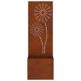 Garden Privacy Screen Rusty 50 x 32 x 150 cm Weathering steel 876461