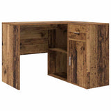 Corner Desk with Drawer Old Wood 102 x 88 x 75 cm 3337279